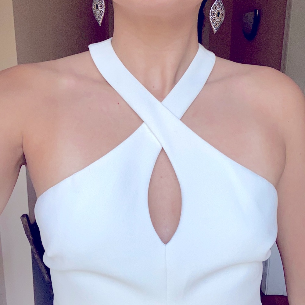 Cinq a sept white midi dress - bridal dress